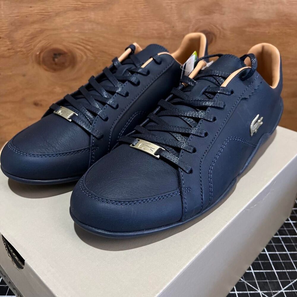 Lacoste Men's Navy and Blue Trainers